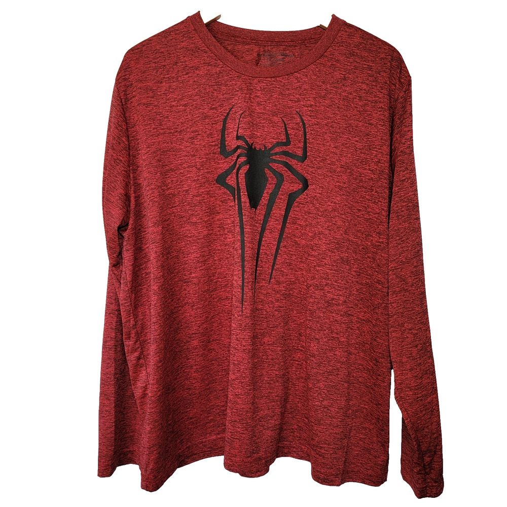 Spider Man2 TShirt Long Sleeve Sz 2X Red Casual Athleisure Activewear Loungewear